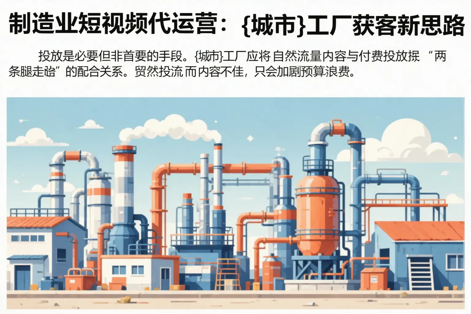 制造业短视频代运营:石家庄工厂获客新思路