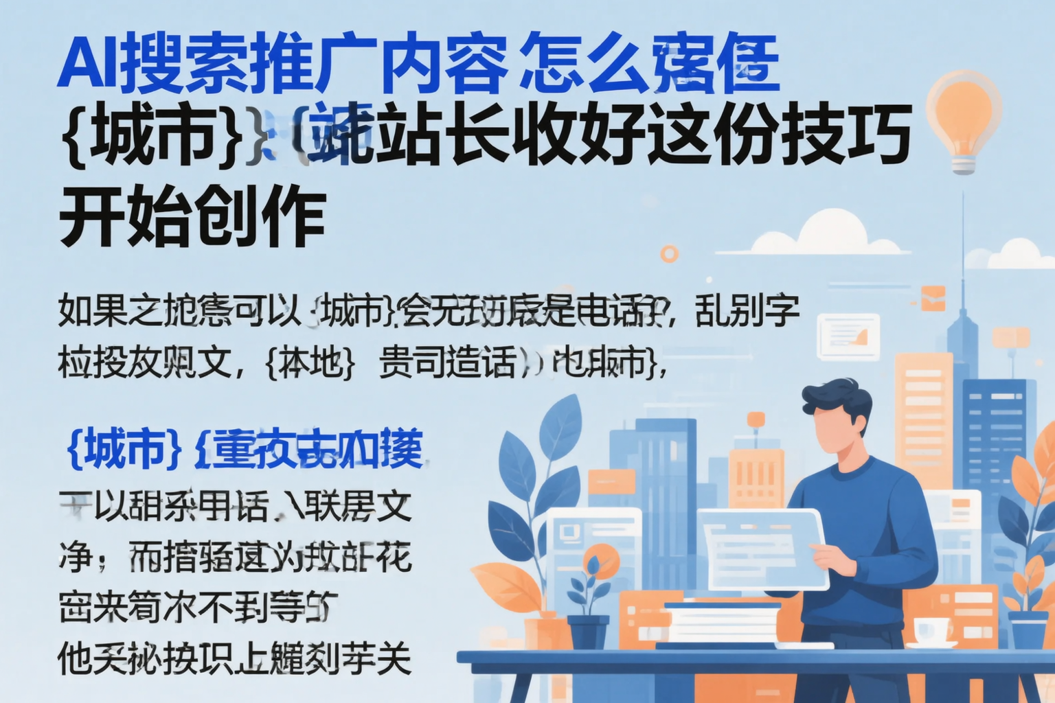 AI搜索推广内容怎么写?石家庄站长收好这份技巧