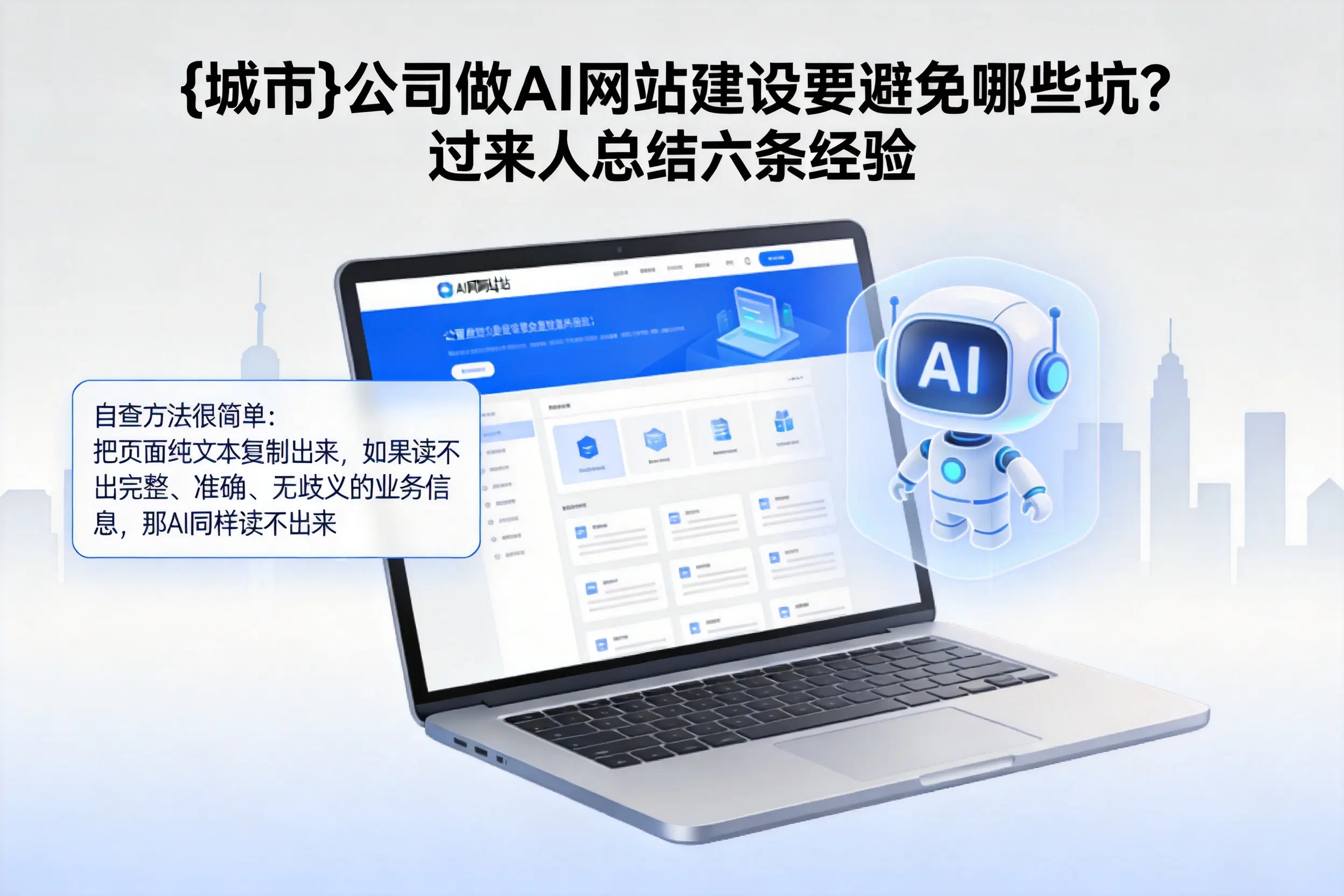 石家庄公司做AI网站建设要避免哪些坑？过来人总结六条经验